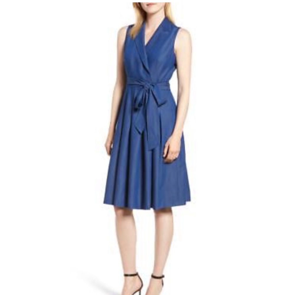 Anne Klein Chambray Wrap Dress